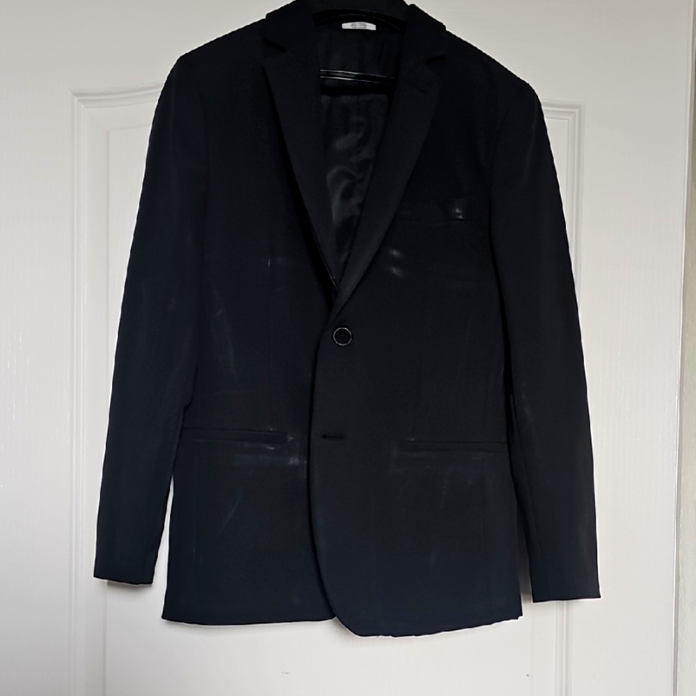 Calvin Klein Black Sport Coat Classic Blazer with matching pants